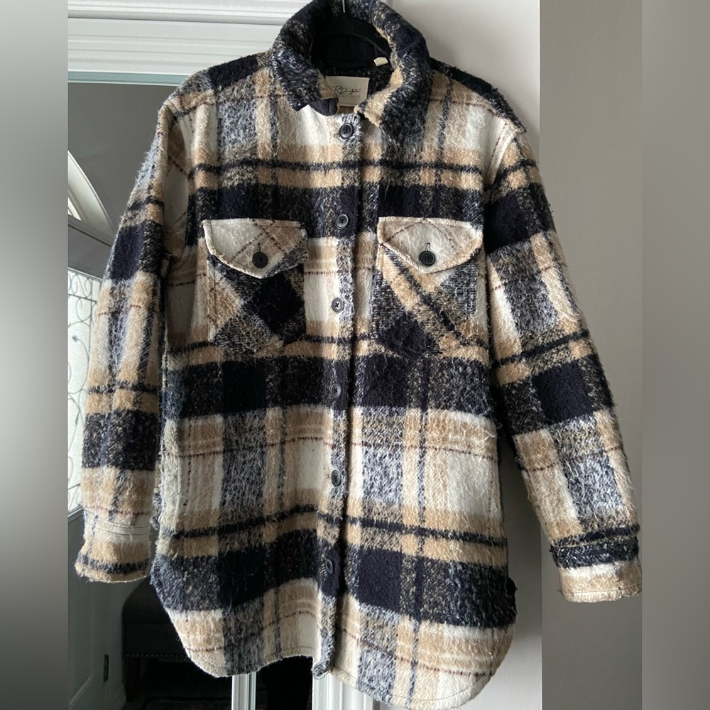 RD Style brown/ beige Shacket size M comfy oversized fit